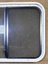Used White Radius Opening Window : 30 1/4" W x 21 3/4" H x 1 3/4" D - Young Farts RV Parts