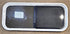 Used White Radius Opening Window : 36 1/4" W x 14 3/4" H x 1 3/4" D - Young Farts RV Parts