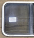 Used White Radius Opening Window : 36 1/4" W x 21 3/4" H x 1 3/4" D - Young Farts RV Parts