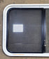 Used White Radius Opening Window : 36 1/4" W x 21 3/4" H x 1 3/4" D - Young Farts RV Parts