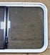 Used White Radius Opening Window : 36 1/4" W x 21 3/4" H x 1 3/4" D - Young Farts RV Parts