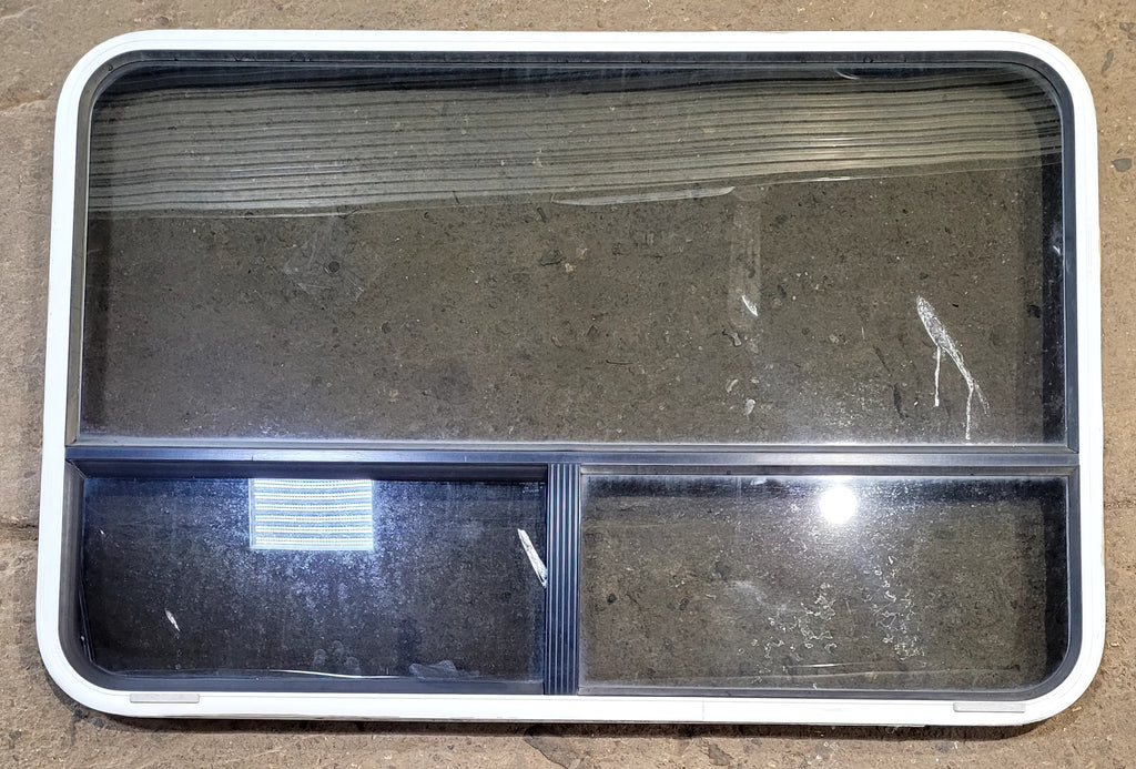 Used White Radius Opening Window : 48 1/4" W x 31 3/4" H x 1 3/4" D