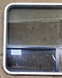 Used White Radius Opening Window : 48 1/4" W x 31 3/4" H x 1 3/4" D - Young Farts RV Parts