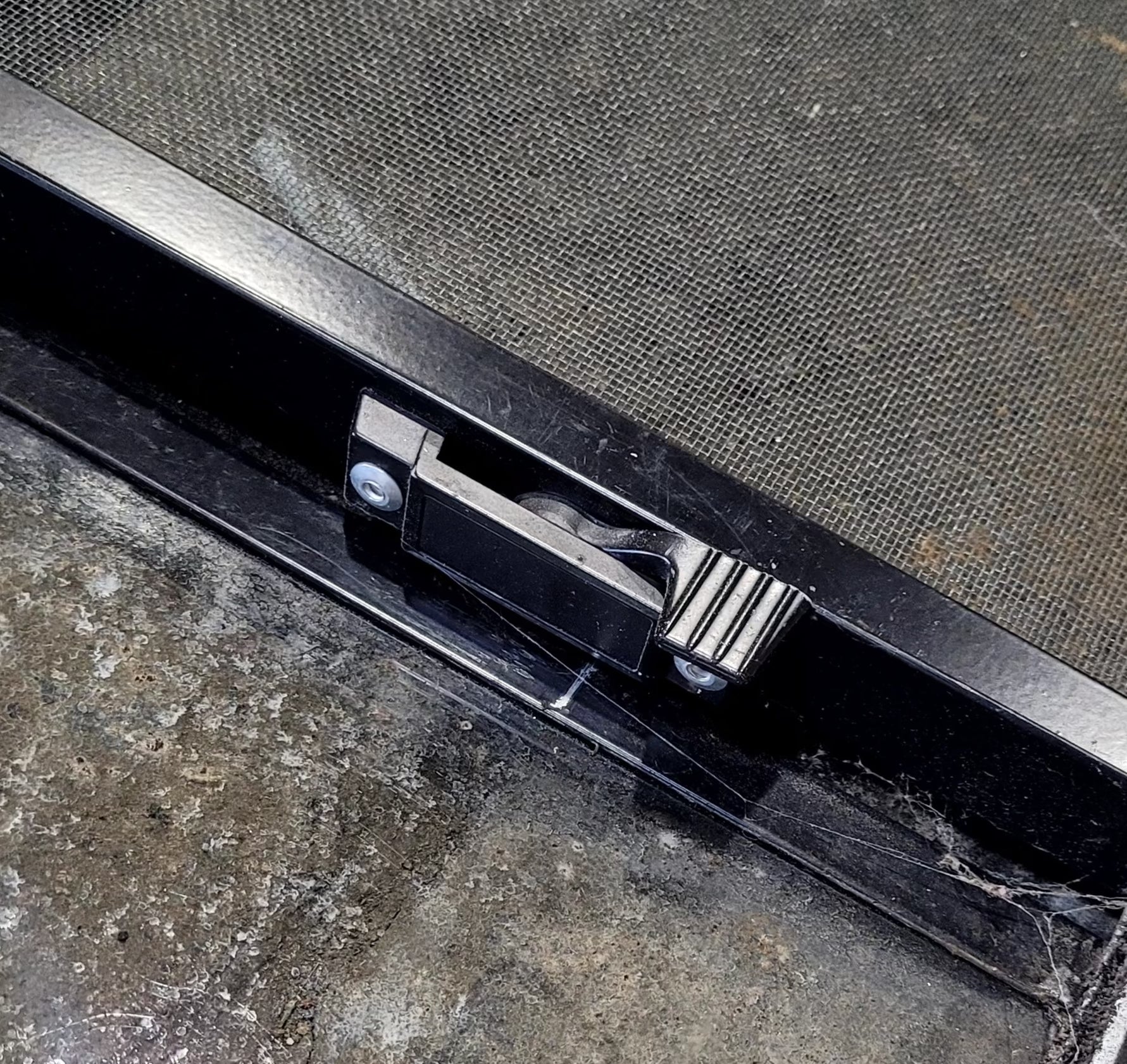 Used White Radius Opening Window : 48 1/4" W x 31 3/4" H x 1 3/4" D - Young Farts RV Parts