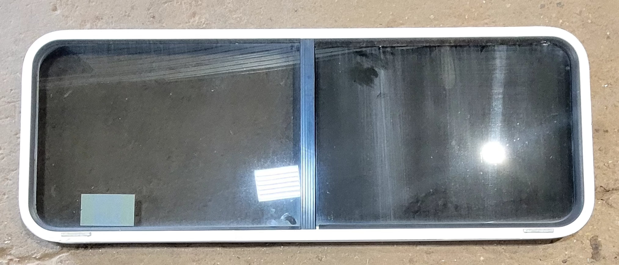 Used White Radius Opening Window : 60 1/4" W x 21 3/4" H x 1 3/4" D