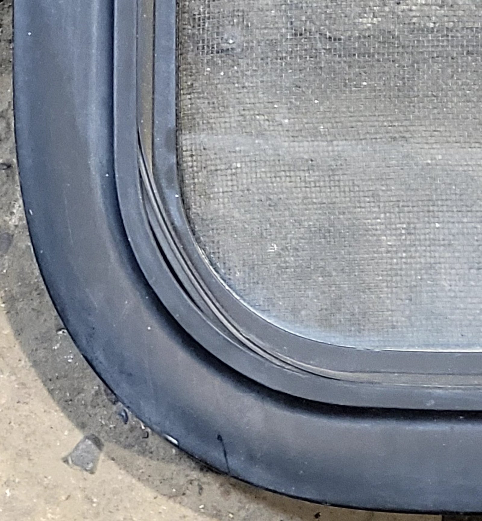 Used Black Radius Opening Window : 29 1/4