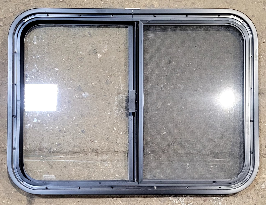 Used Black Radius Opening Window : 29 1/4" W x 21 1/4" H x 1 1/4" D