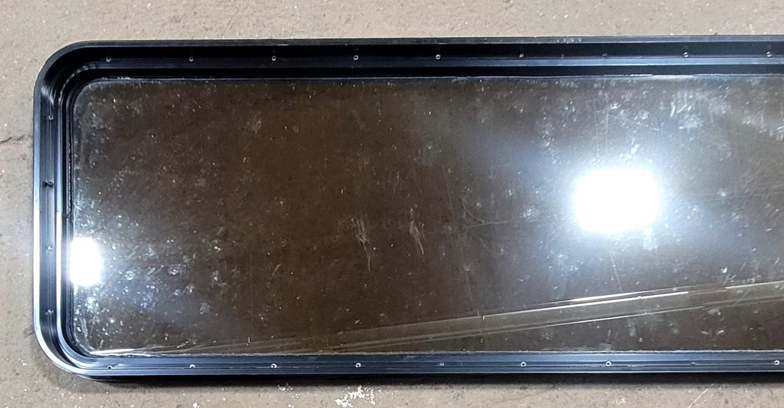 Used Black Radius Non Opening Window : 72 1/4