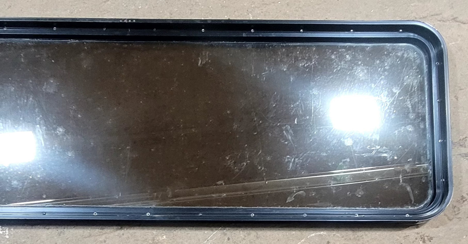 Used Black Radius Non Opening Window : 72 1/4