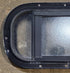 Used Black Radius Opening Window : 18 1/2" W x 9 1/2" H x 1 5/8" D - Young Farts RV Parts