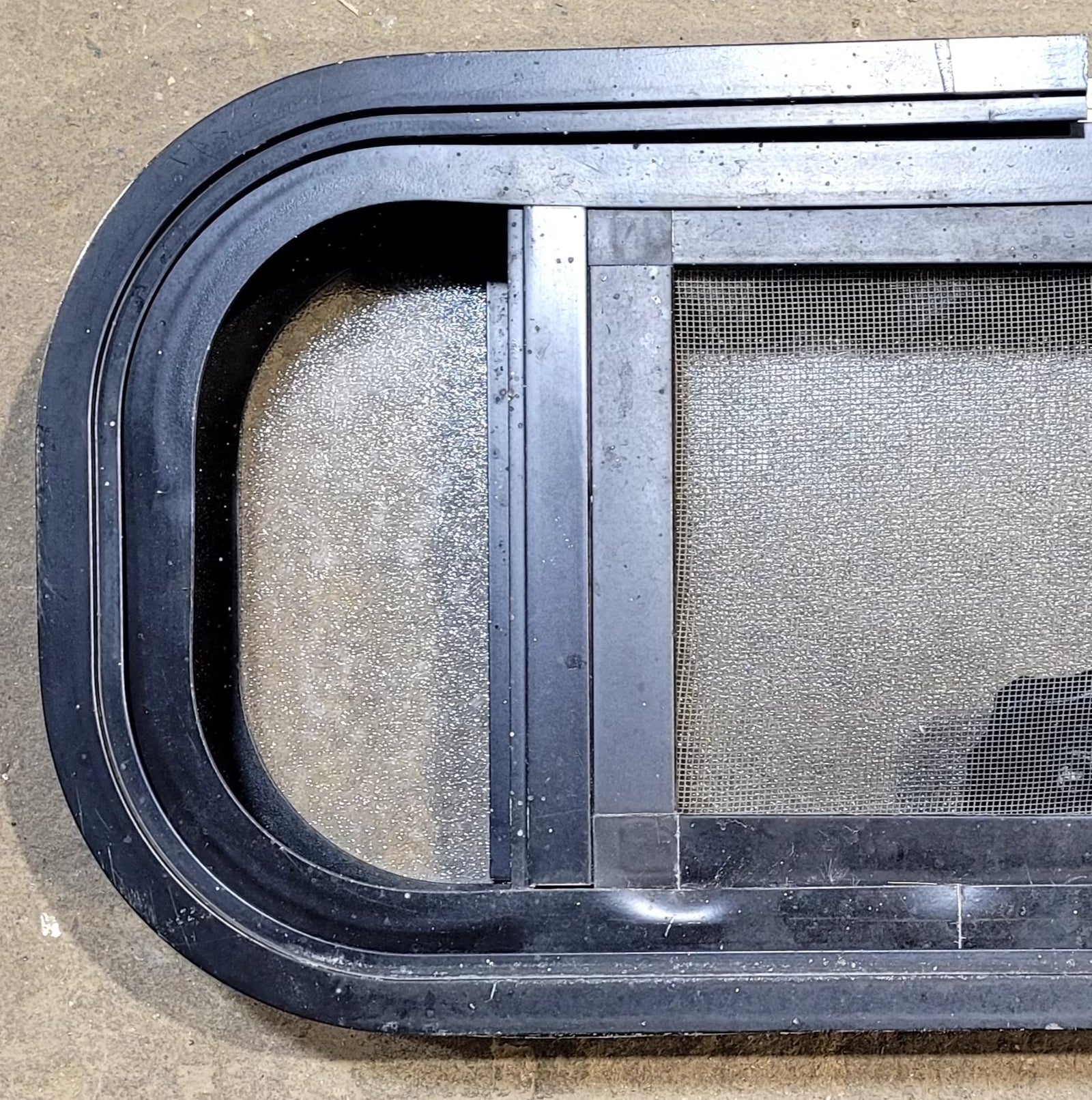 Used Black Radius Opening Window : 18 1/2