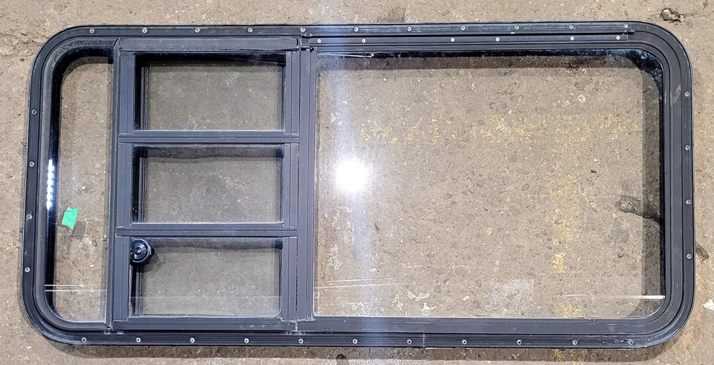 Used Black Radius Emergency Opening Window : 48 3/4" W x 23 1/2" H x 1 5/8" D