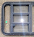Used Black Radius Emergency Opening Window : 48 3/4" W x 23 1/2" H x 1 5/8" D - Young Farts RV Parts