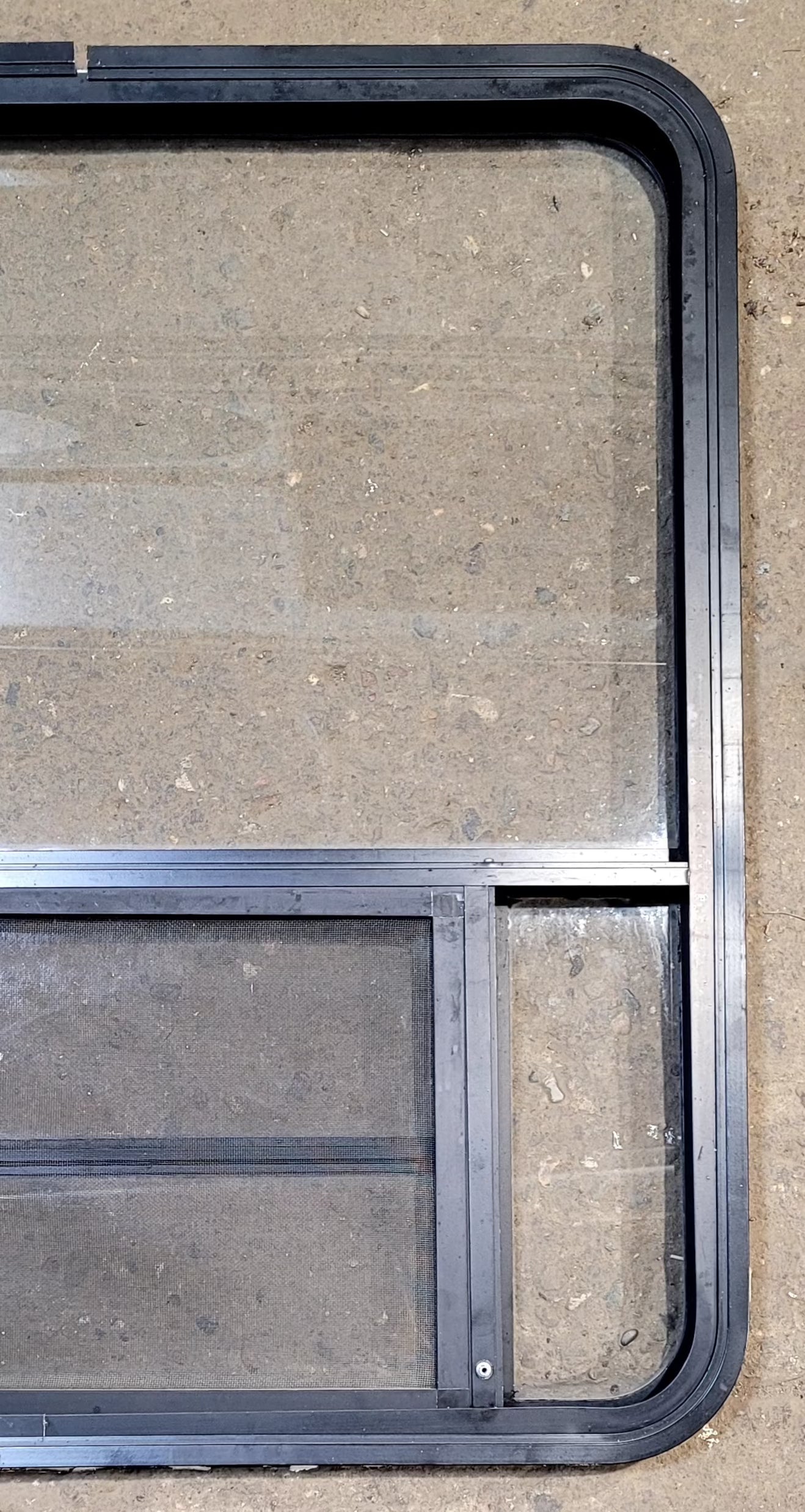 Used Black Radius Opening Window : 36 1/2
