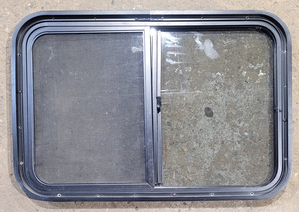 Used Black Radius Opening Window : 29 3/4" W x 19 3/4" H x 1 3/4" D