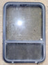Used Black Radius Opening Window : 34 1/2" W x 23 1/2" H x 1 7/8" D - Young Farts RV Parts