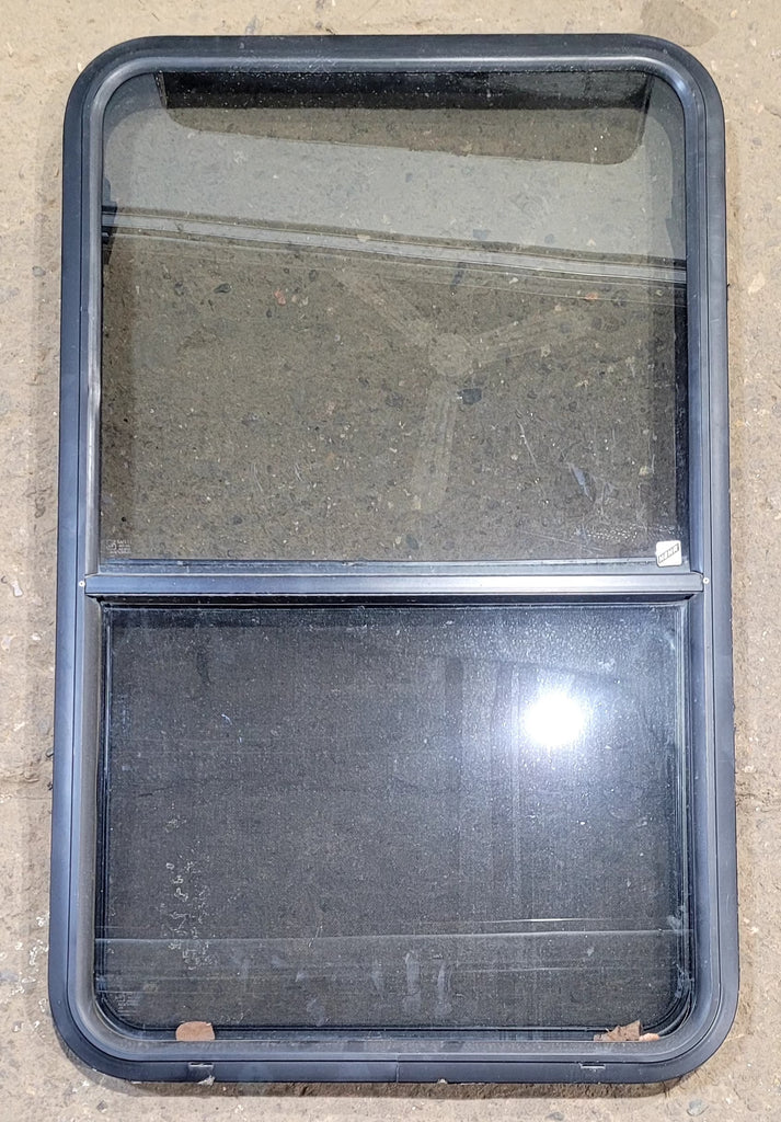 Used Black Radius Opening Window : 25 3/4" W x 41 3/4" H x 1 7/8" D