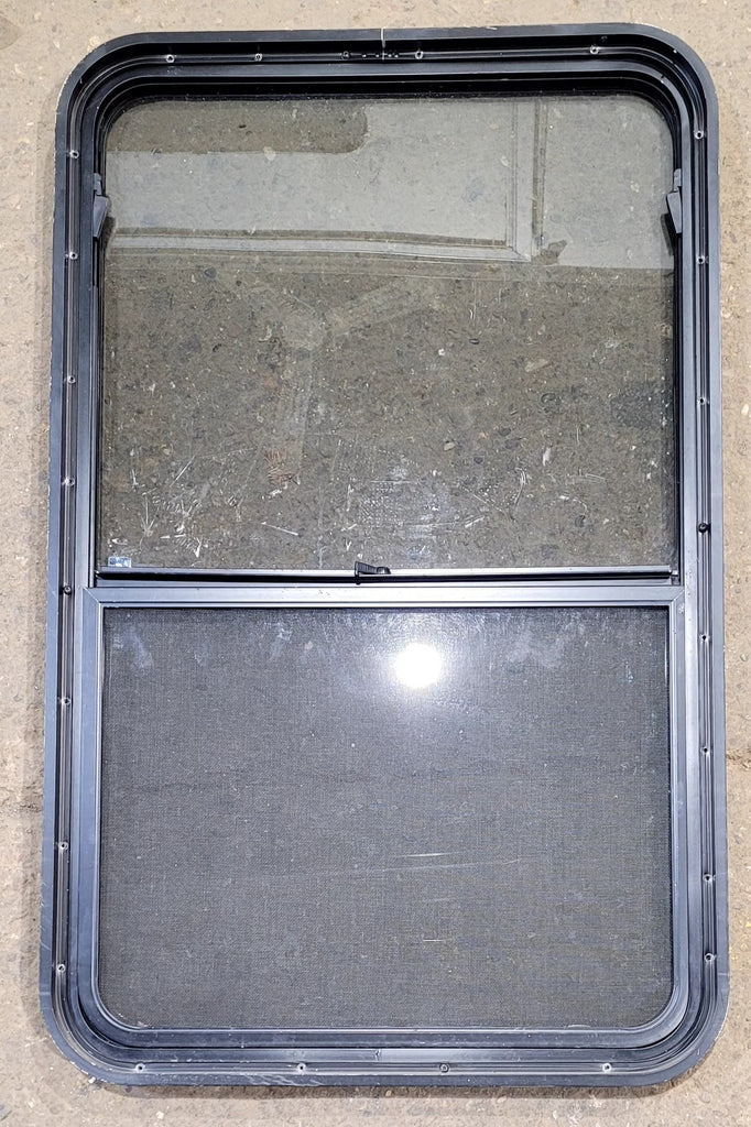 Used Black Radius Opening Window : 25 3/4" W x 41 3/4" H x 1 7/8" D