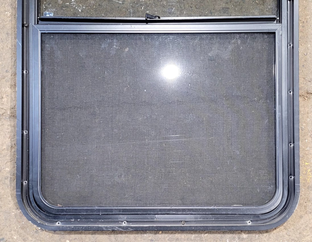 Used Black Radius Opening Window : 25 3/4" W x 41 3/4" H x 1 7/8" D