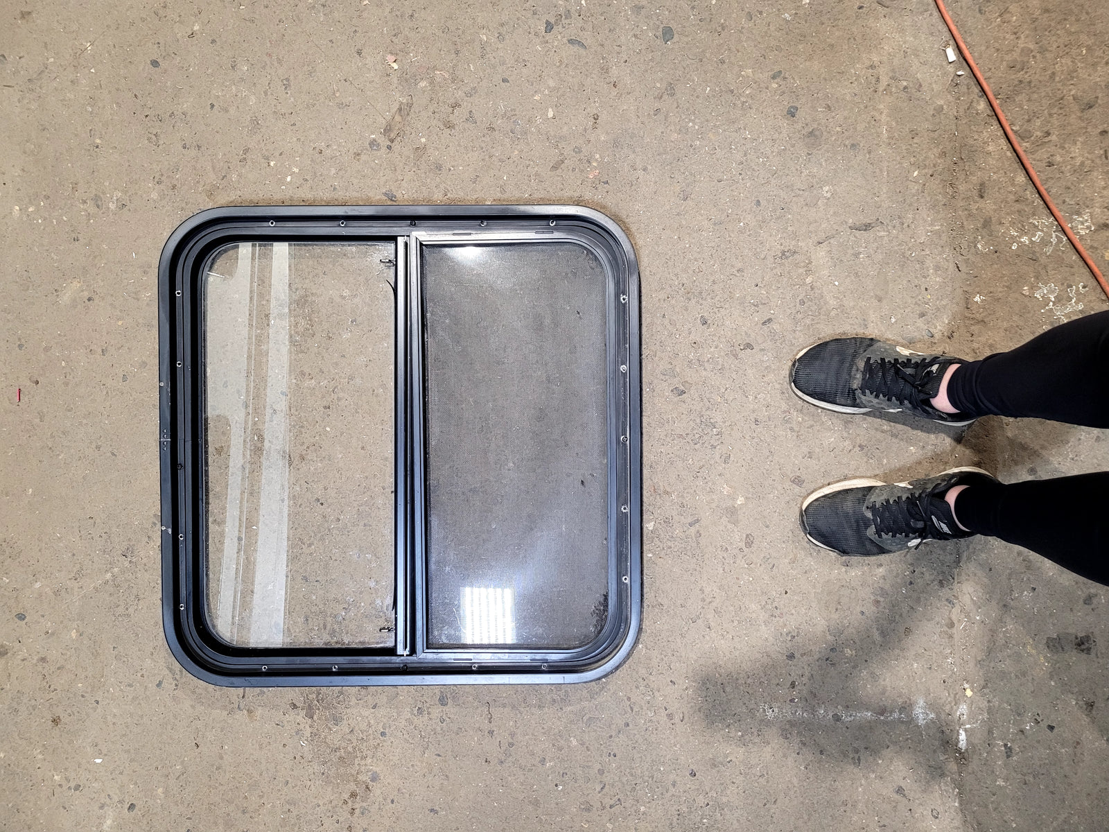 Used Black Radius Opening Window : 25 1/2