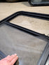Used Black Radius Opening Window : 25 1/2" W x 25 1/2" H x 1 3/4" D - Young Farts RV Parts