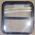Used Black Radius Opening Window : 25 1/2" W x 25 1/2" H x 1 3/4" D - Young Farts RV Parts