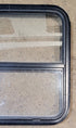 Used Black Radius Opening Window : 25 1/2" W x 25 1/2" H x 1 3/4" D - Young Farts RV Parts