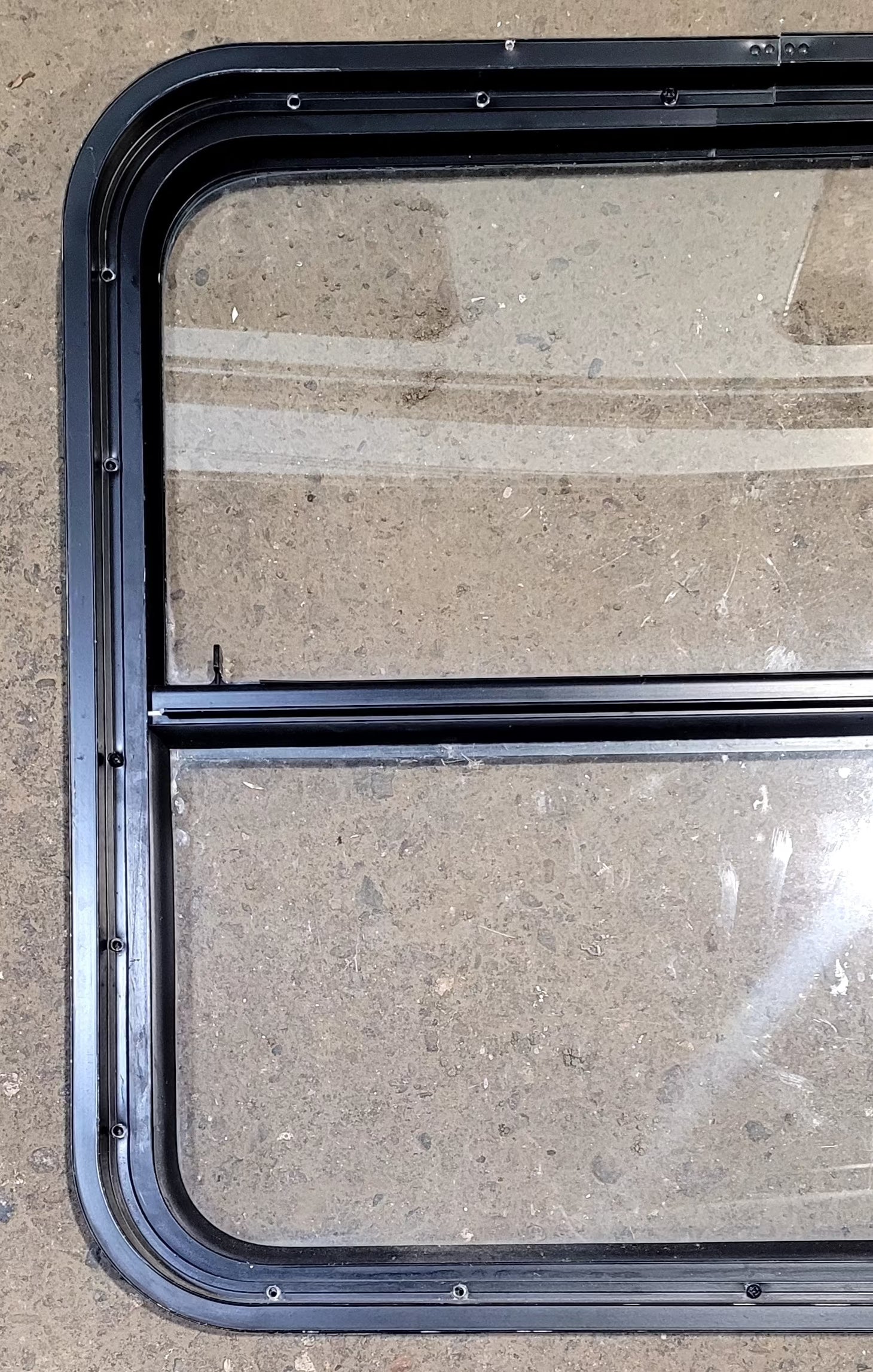 Used Black Radius Opening Window : 25 1/2