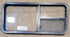 Used Black Radius Emergency Opening Window : 47 1/2" W x 21 1/4" H x 1 3/4" D - Young Farts RV Parts