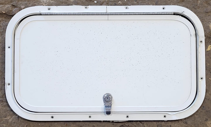 Used Radius Cornered Cargo Door 19 7/8" x 10 7/8" x 1/2"D - Young Farts RV Parts