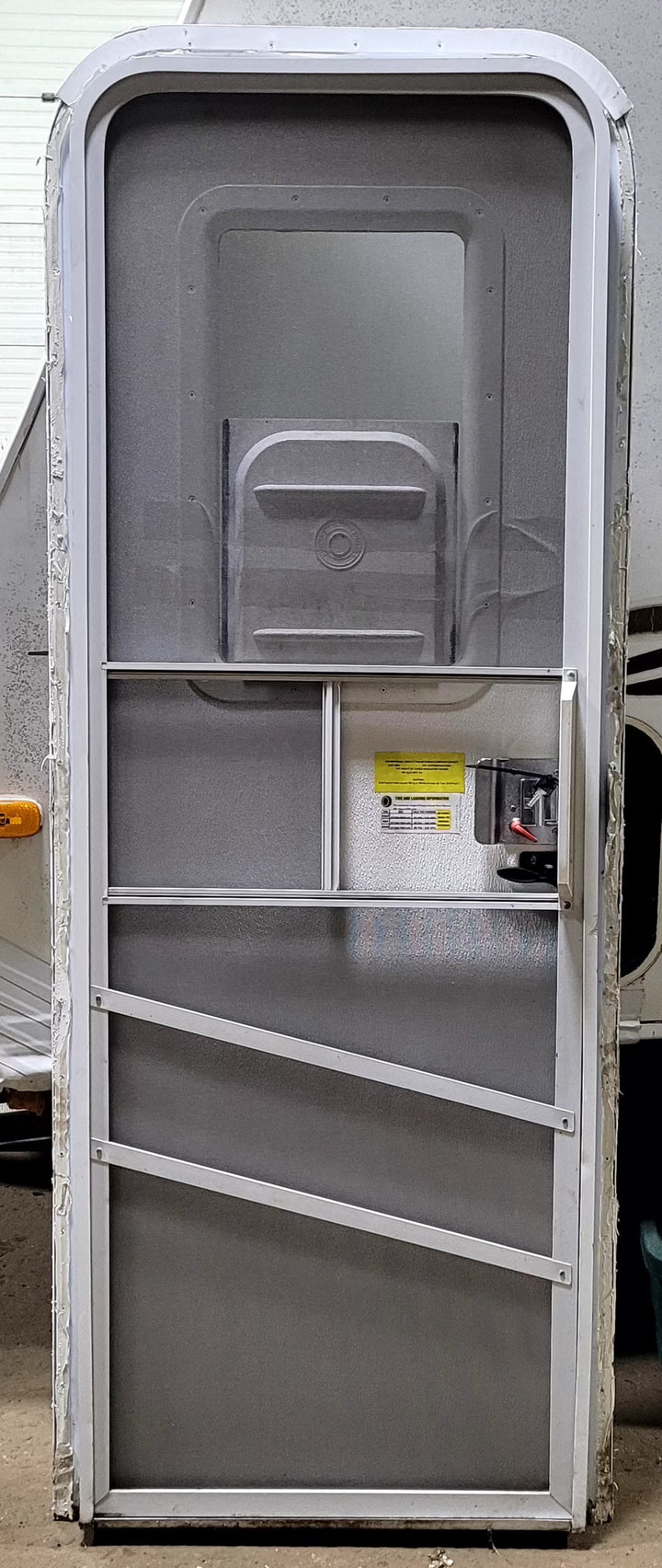 Used RV Radius Entry Door 25 1/2" W x 71 7/8" H - Young Farts RV Parts
