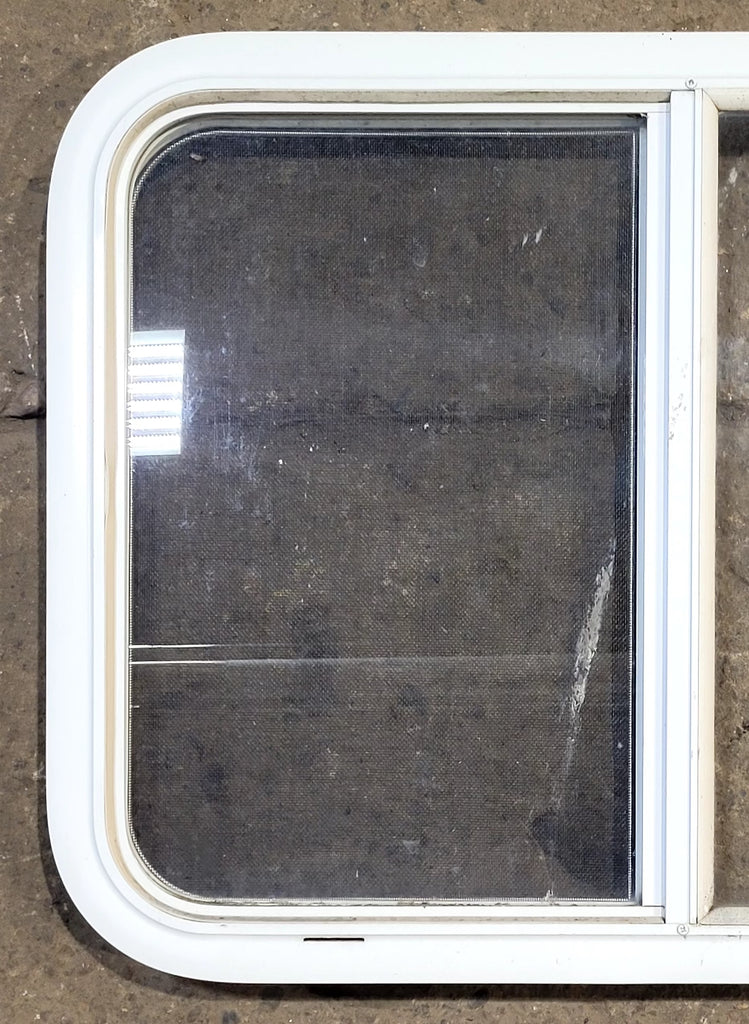 Used White Radius Opening Window : 29 1/2" W x 21 1/2" H x 1 7/8" D