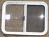 Used White Radius Opening Window : 29 1/2" W x 21 1/2" H x 1 7/8" D - Young Farts RV Parts