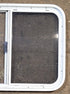 Used White Radius Opening Window : 29 1/2" W x 21 1/2" H x 1 7/8" D - Young Farts RV Parts