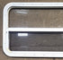 Used White Radius Opening Window : 41 1/2" W x 21 1/2" H x 1 3/4" D - Young Farts RV Parts