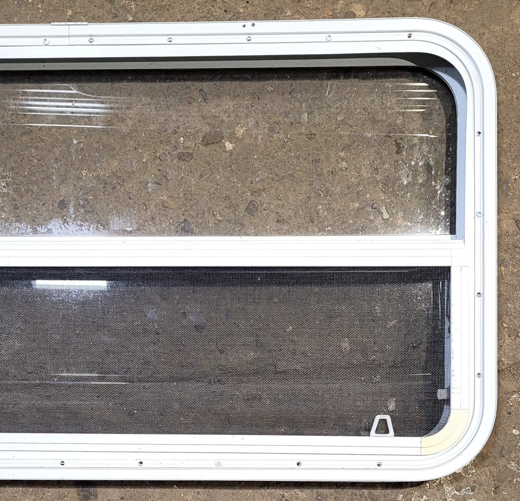 Used White Radius Opening Window : 41 1/2" W x 21 1/2" H x 1 3/4" D