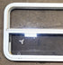 Used White Radius Opening Window : 41 1/2" W x 21 1/2" H x 1 7/8" D - Young Farts RV Parts