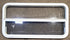 Used White Radius Opening Window : 41 1/2" W x 21 1/2" H x 1 7/8" D - Young Farts RV Parts