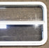 Used White Radius Opening Window : 41 1/2" W x 21 1/2" H x 1 7/8" D - Young Farts RV Parts