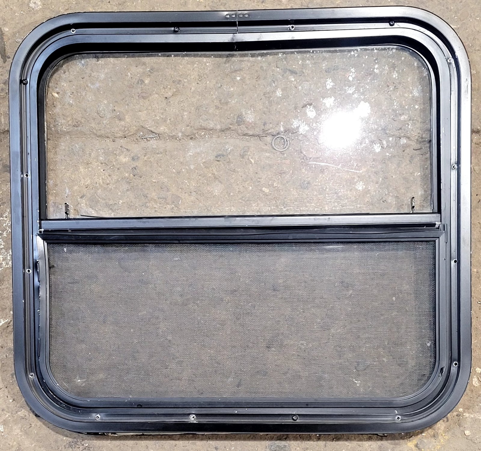 Used Black Radius Opening Window : 23 1/2