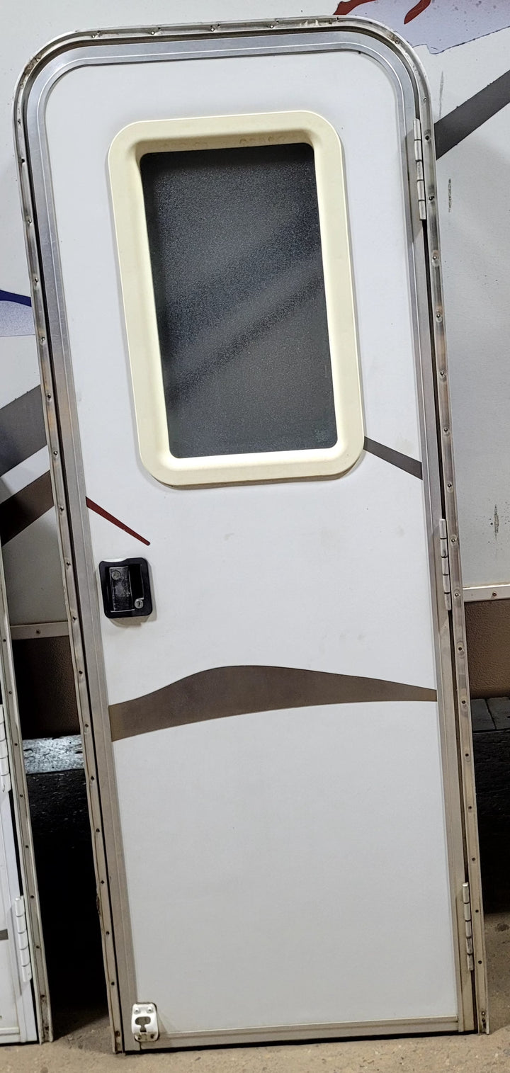 Used RV Radius Entry Door 25 5/8" W x 71 1/2" H - Young Farts RV Parts