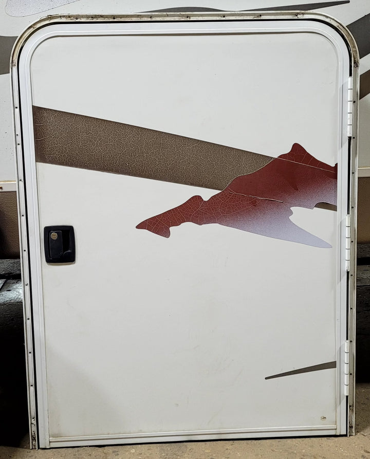 Used Radius Storage/ Teardrop Trailer Entry Door 35 3/4" x 47 1/4" H - Young Farts RV Parts