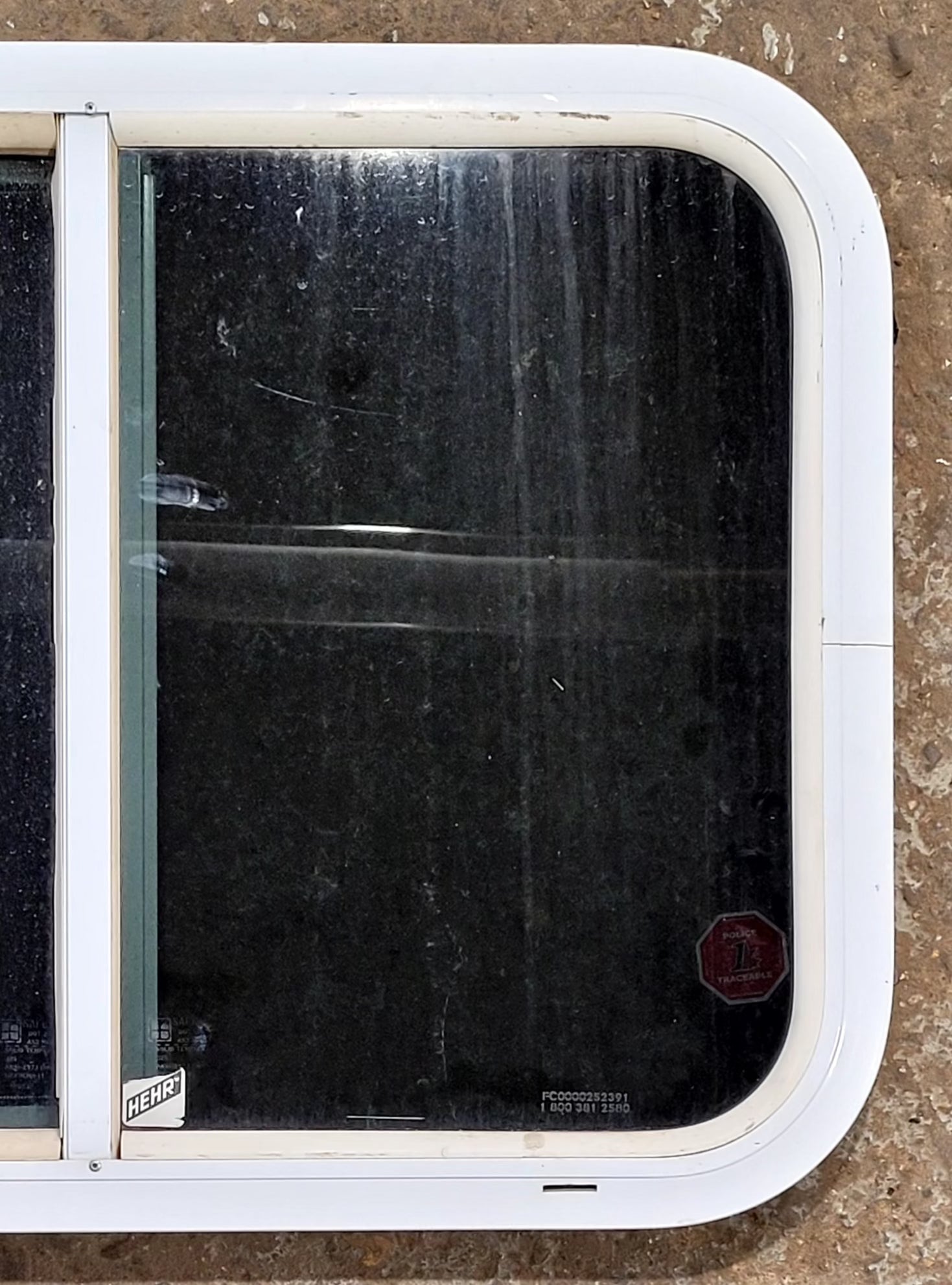 Used White Radius Opening Window : 23 1/2