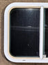 Used White Radius Opening Window : 23 1/2" W x 17 1/2" H x 1 3/4" D - Young Farts RV Parts