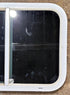 Used White Radius Opening Window : 23 1/2" W x 17 1/2" H x 1 1/4" D - Young Farts RV Parts