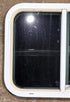 Used White Radius Opening Window : 23 1/2" W x 17 1/2" H x 1 1/4" D - Young Farts RV Parts