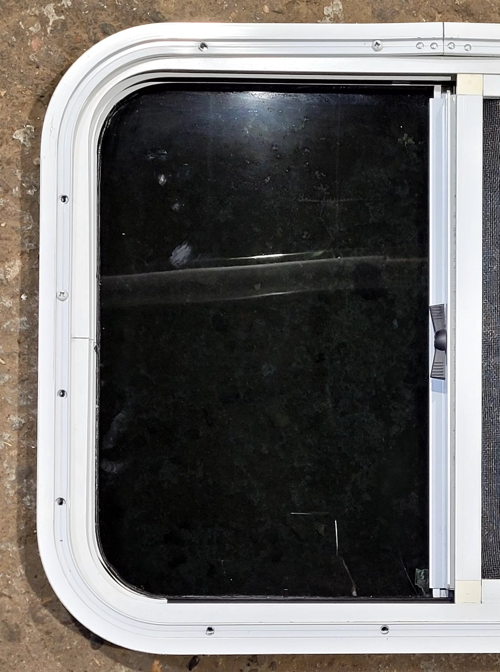 Used White Radius Opening Window : 23 1/2