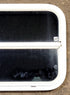 Used White Radius Opening Window : 23 1/2" W x 17 1/2" H x 1 1/2" D - Young Farts RV Parts