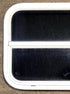 Used White Radius Opening Window : 23 1/2" W x 17 1/2" H x 1 1/2" D - Young Farts RV Parts