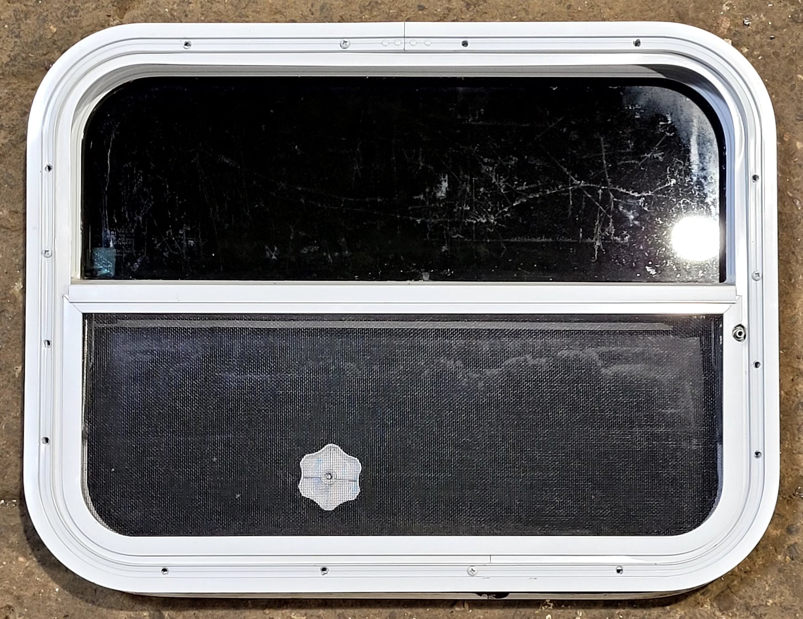 Used White Radius Opening Window : 23 1/2